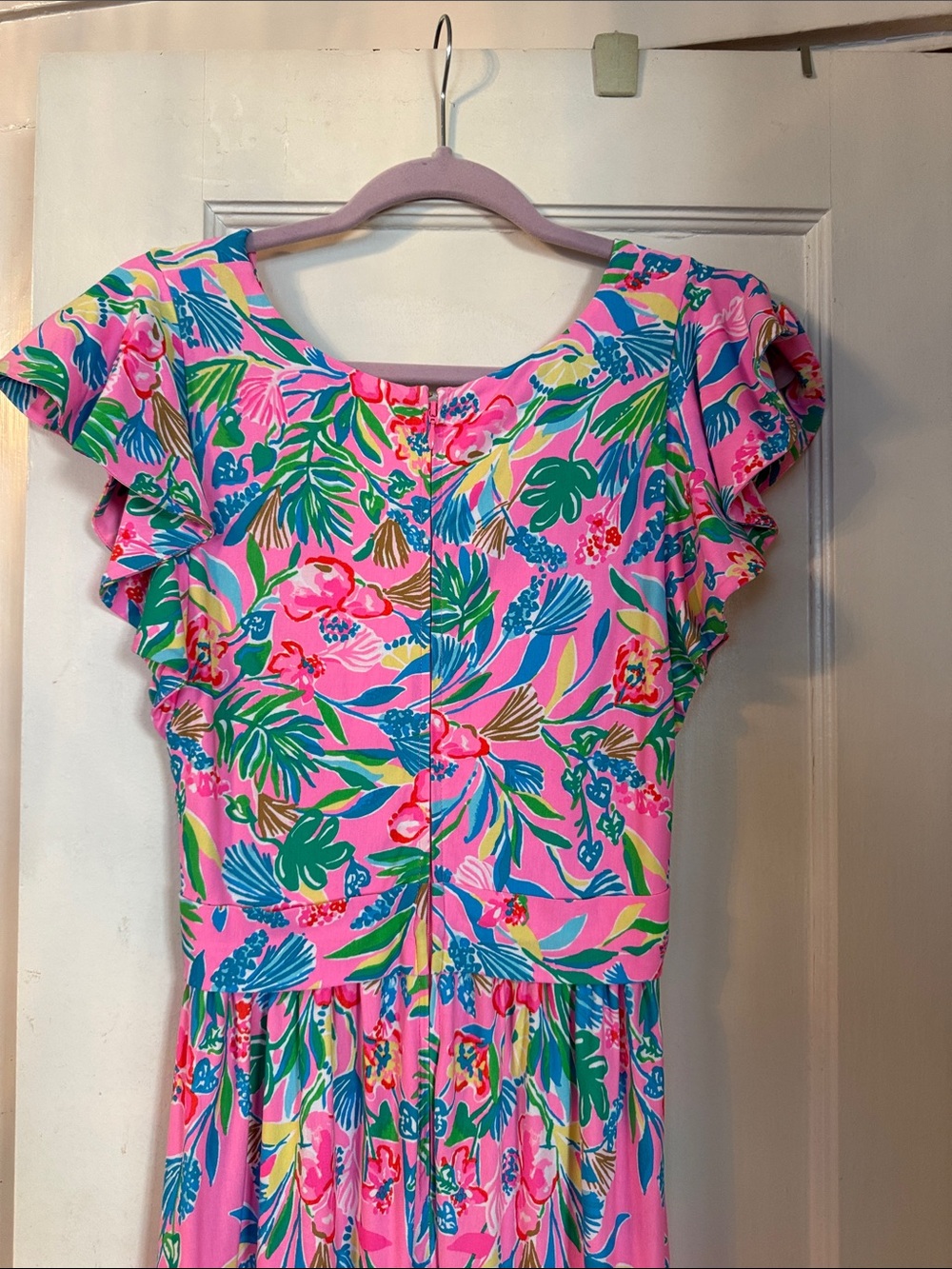 NWT Lilly Pulitzer “Verona Flutter Sleeve” Maxi Dress Size 2 - Picture 10 of 12